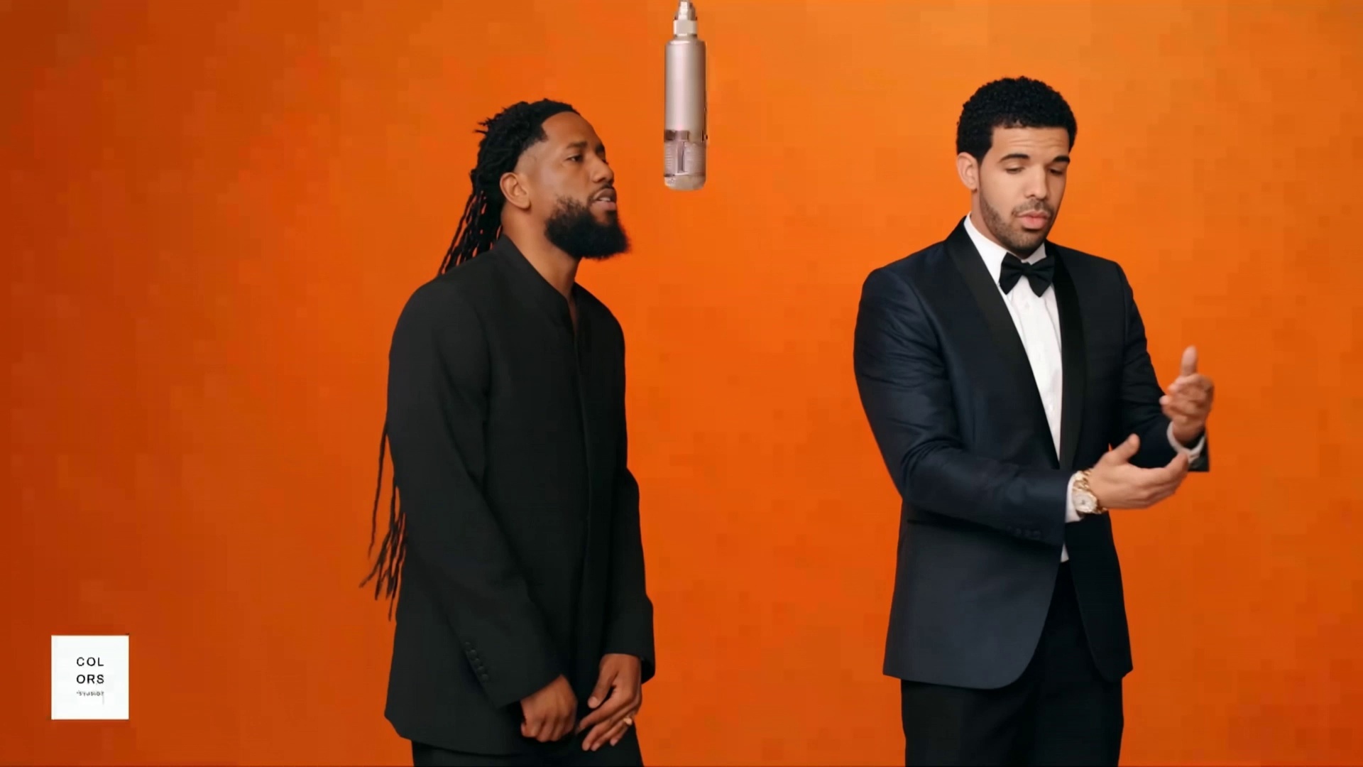Two formal performers