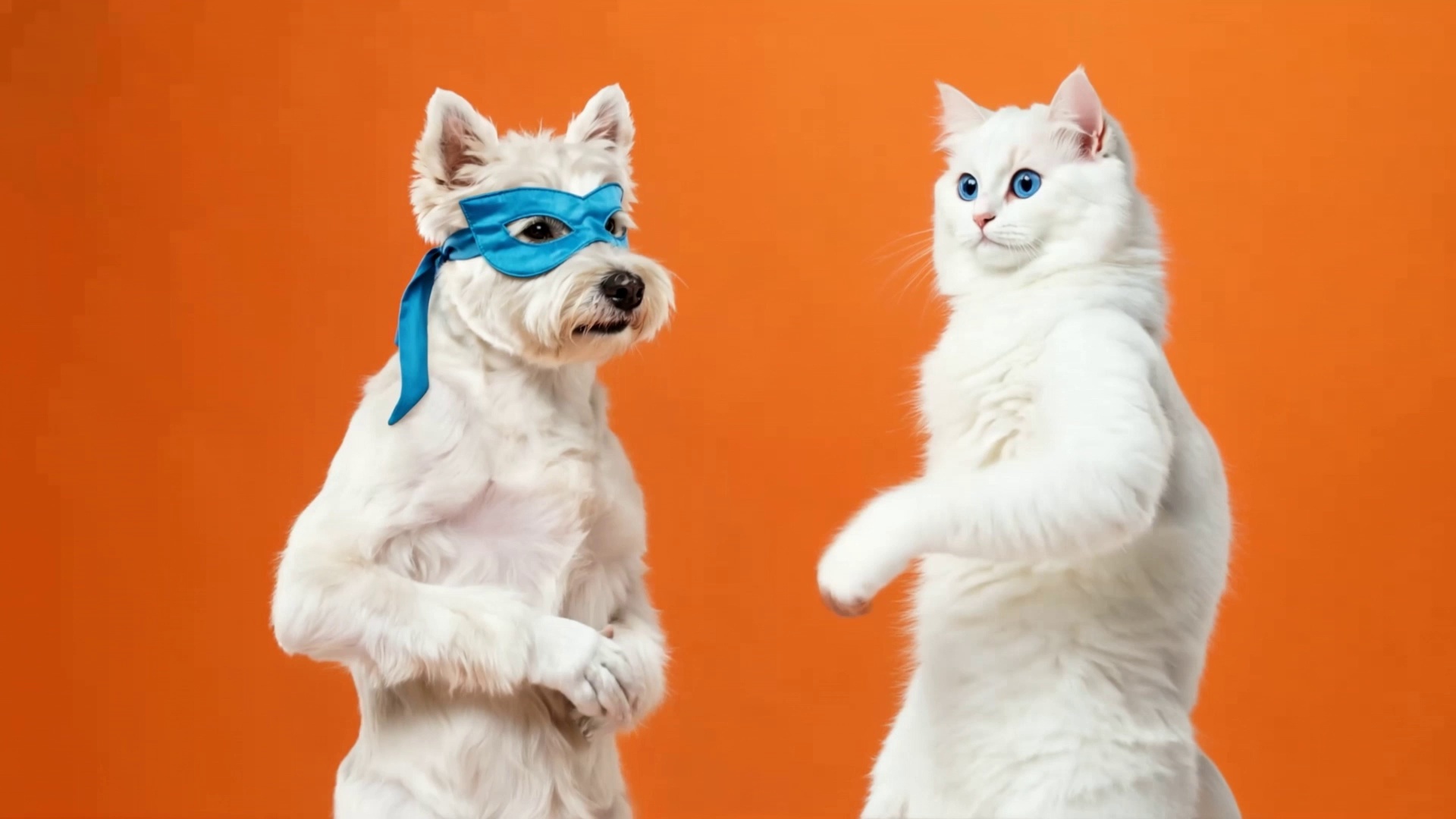 Masked pet duo