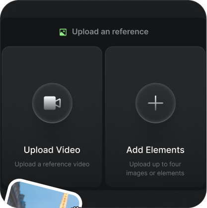 Upload a motion reference video and character image.